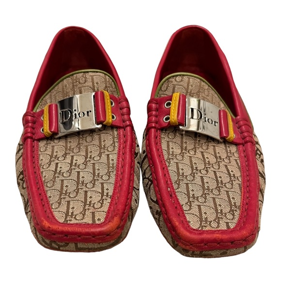 Christian Dior by John Galliano Rasta Driving Flat Loafers Vintage Rare - Picture 3 of 11